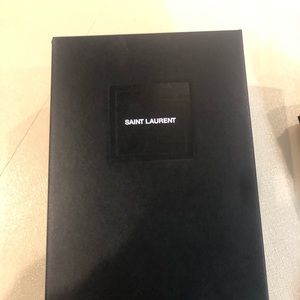 Saint Laurent shoe box with two shoe duster bags